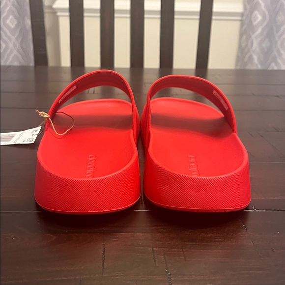 Adidas Racer TR Slides Sandals Shoes new red Mens Size 10 - Picture 10 of 14